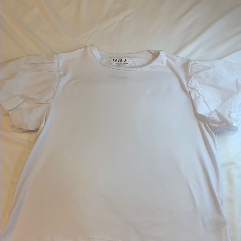 Love White Puff Sleeve Top